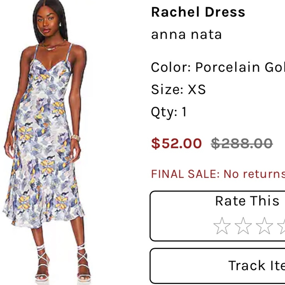 Revolve midi dress. Never worn.